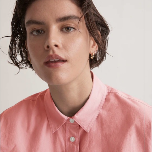 Madewell Signature Poplin Shirt in Cafe Pink - Picture 2 of 8